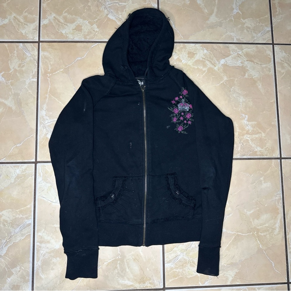 Hard Rock Cafe Black Cotton Hoodie